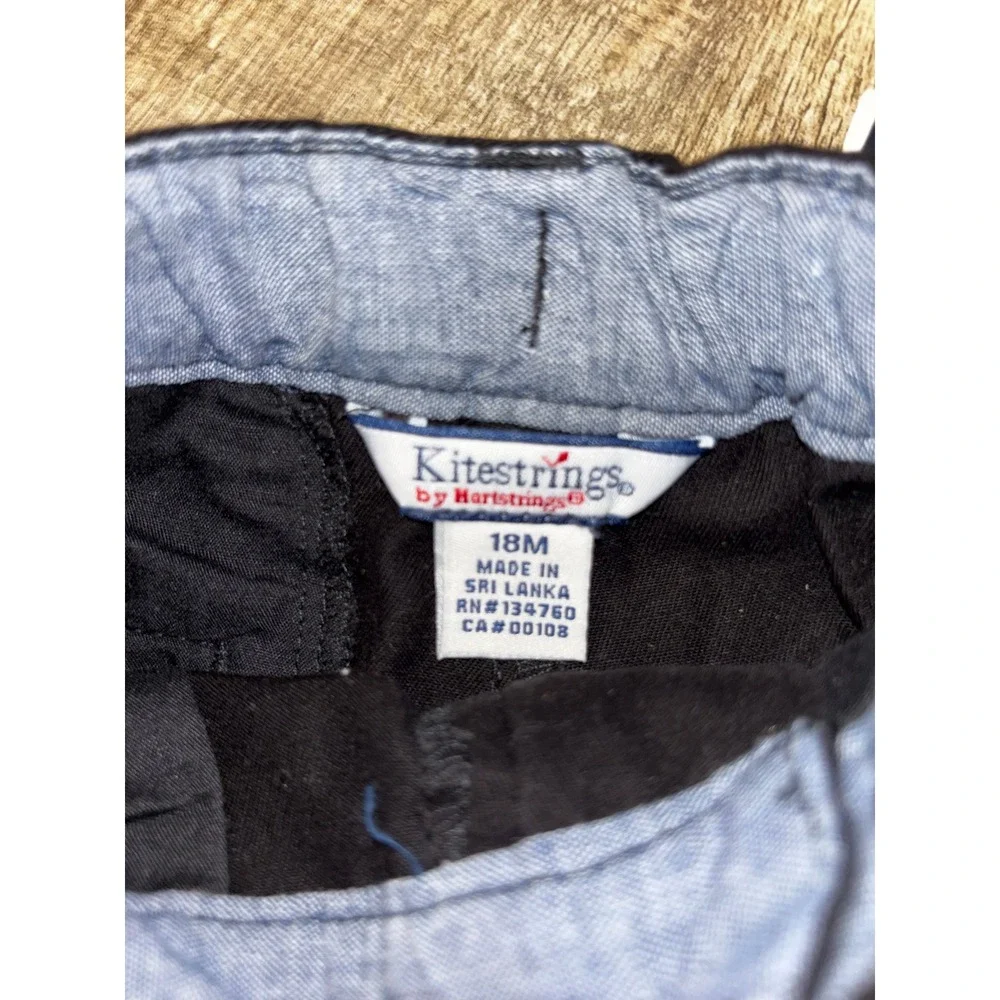 Kitestrings‎ by Hartstrings Boys Black Twill Pants Adjustable Waist New NWT